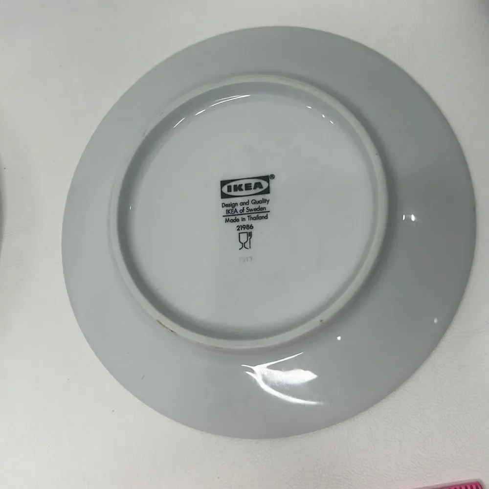 IKEA Of Sweden Appetizer Bread Saucer 6 Inches Round Modern Farmhouse White